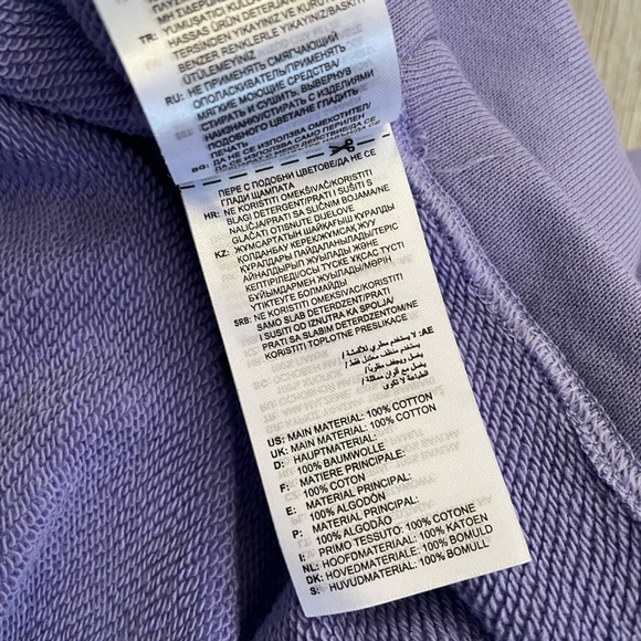 NWOT Adidas Originals Streetball Streetwear Cropped Oversized Sweatshirt Purple - Picture 14 of 15